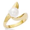Gold Plated Ring 'Perla' White Gold - 8 Mm