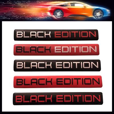 Алюминиевая наклейка-декаль Black Edition для багажника автомобиля, эмблема-значок для ноутбука, стены, приборной панели, наклейки для мотоцикла, автомобильный тюнинг, украшение