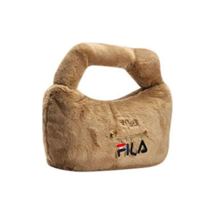 Fila Fashion Casual Fabric Underarm Handheld Shoulder Bag Women Bags Light-Brown F13W249170F-BG