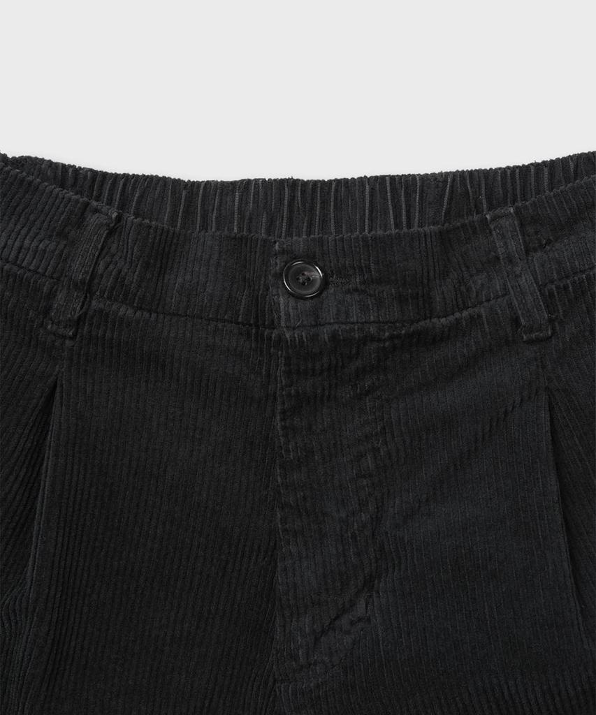 PANICALE Regular Fit Cotton Corduroy Pants [Black]