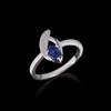 Простое кольцо из натурального кианита грушевидной формы 4*6 мм из стерлингового серебра 925 пробы, изысканное ювелирное изделие для женского дня рождения и подарков на годовщину