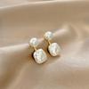 Fashion Contracted Square Imitation Pearl Fine Earrings Joker Sweet Elegant Temperament Women Drop Earrings Jewelry