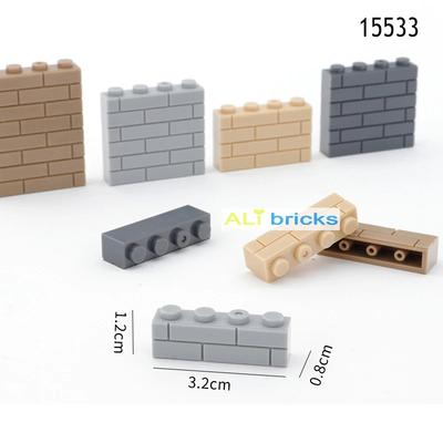 50 шт. 1x4 Строительные Кирпичики Дом Стена Оптовые Строительные Блоки MOC Городская Уличная Сцена Детали Аксессуары Совместимые с 15533 3010