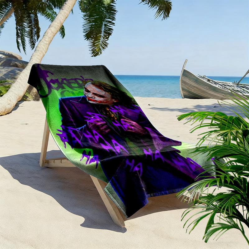 Joker Print Beach Towel, Large Soft Quick Dry Towel for Beach Camping Swimming