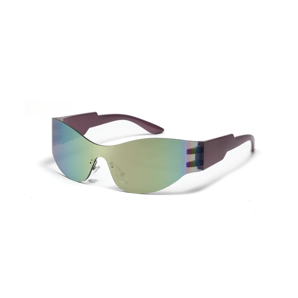 Очки без оправы, цельные солнцезащитные очки, мужские, футуристические солнцезащитные очки, женские