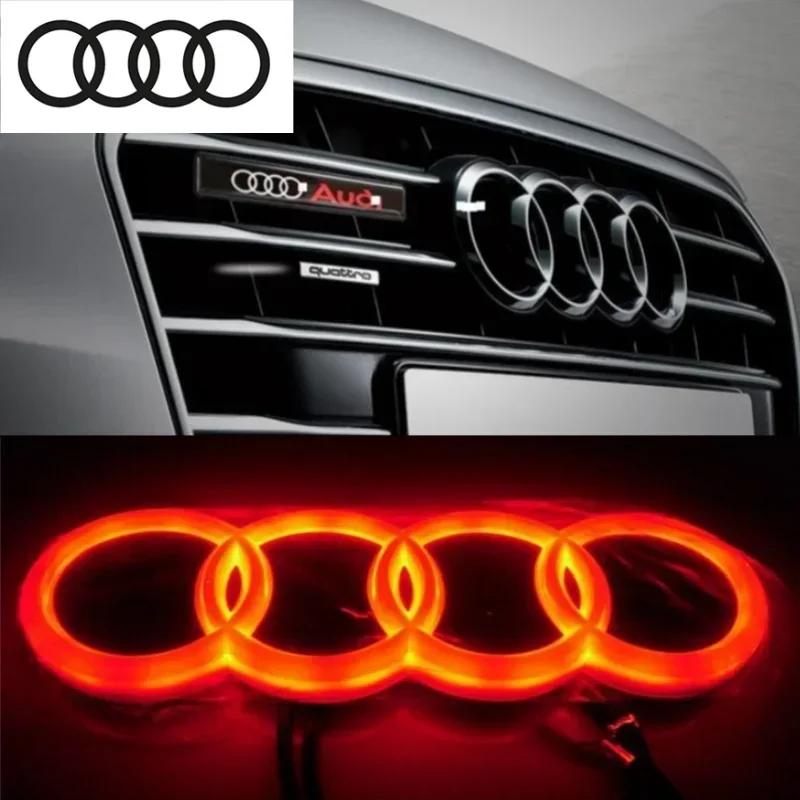G6 FOR QQ5 TT RS A3 A4 A5A6A7 A8 S3 S4 S5 S6 S7 Q3 Q5 Q7 Q8 4D car front grille LED Four-ring logo lamp car external accessories.