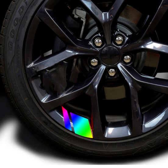 6 шт. отличное колесо, изысканная модифицированная наклейка на обод, Стайлинг, авто, мото, ступица колеса, светоотражающие наклейки