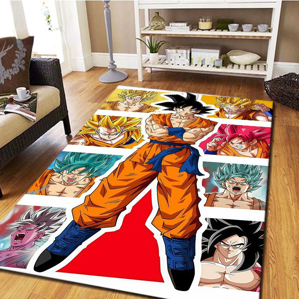 Son Goku Carpet, Digital Printed Floor Mat for Living Room, Cool Movie Home Decor Rug, Bedroom Mat -HYQ18