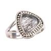 Natural Black Rutile Gemstone 925 Solid Sterling Silver Jewelry Ring S.6.5 B5h46