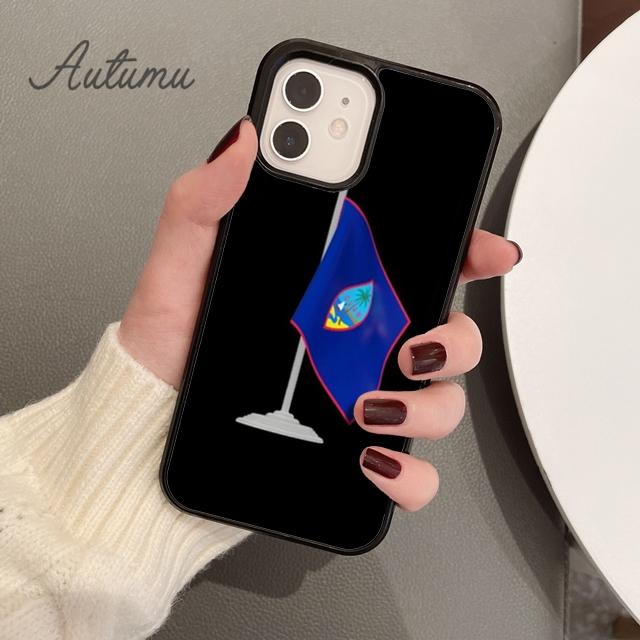 Чехол для телефона с флагом Гуама для iPhone 11 12 13 14 Pro Max mini X XR XS SE 2020 5 6S 7 8 Plus Samsung Galaxy S21 S22 Чехол-накладка