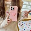 Simple Pink Size Love Heart Soft Silicone Case for iPhone 16 Pro Max 15 14 Plus 13 12 Pro 11 XS XR All-inclusive Fall Protection Cover