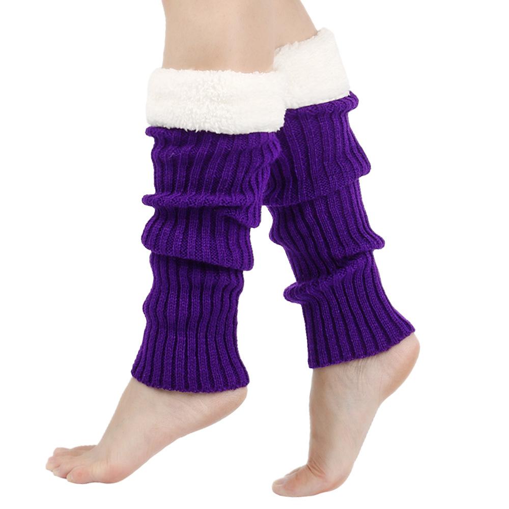 1 Pair Velvet Warm Woolen Sock Cover Knitted Pile Socks Leg Warmers Mao Mao New Year Foot Cover Christmas Socks Cover