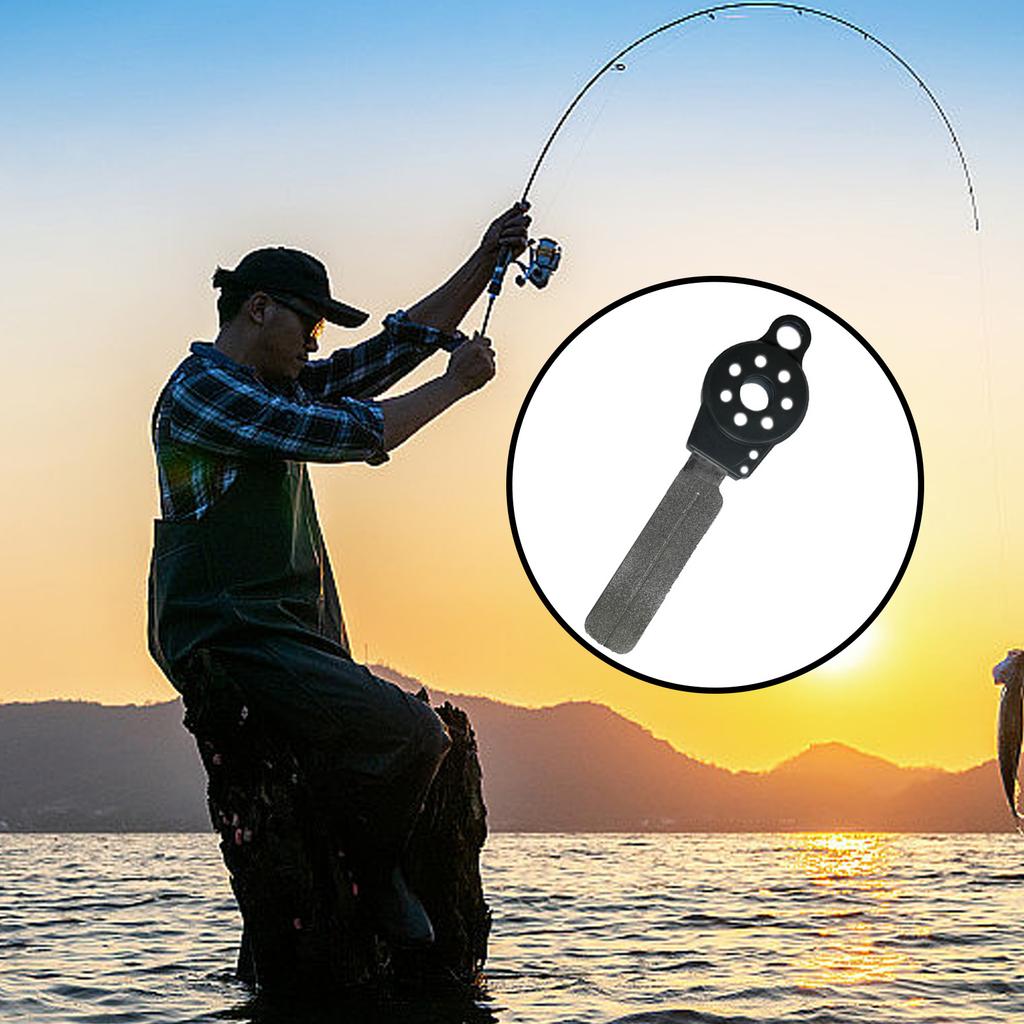 Точилка для рыболовных крючков Точильный камень для рыболовных крючков Алмазный напильник Точильный камень Инструмент для заточки Аксессуар Инструмент для шлифовки Двусторонняя