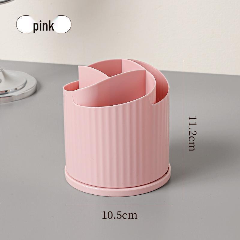 Вращающийся органайзер для макияжа: Косметический органайзер большой вместимости для помад, теней для век, карандашей для бровей и кистей.