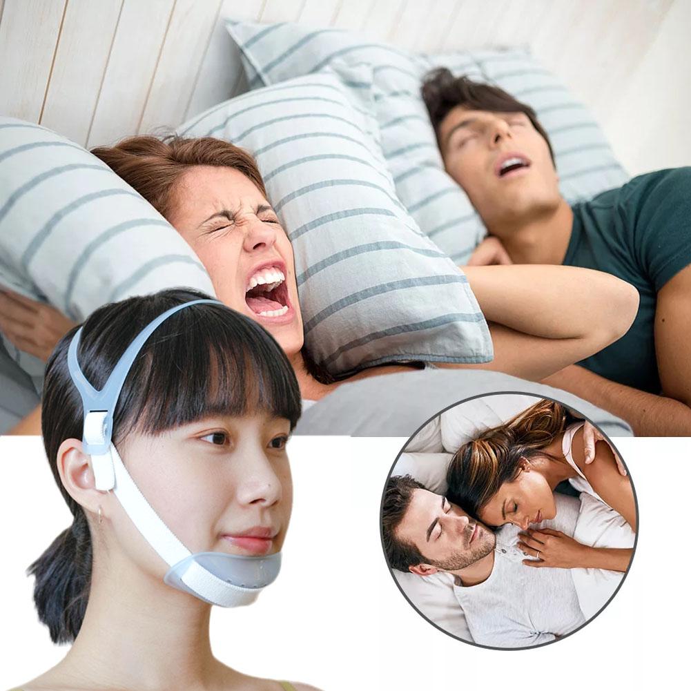 Adjustable Stop Snoring Chin Strap Anti Snore Sleep Apnea Belt Breathing Mouth Tool Sleep Elast U8B3