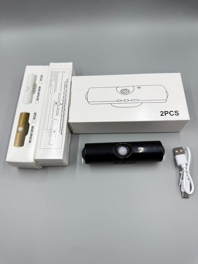 Перезаряжаемый настенный светильник: Беспроводная прикроватная лампа с датчиком движения и цветным градиентом для спален и коридоров