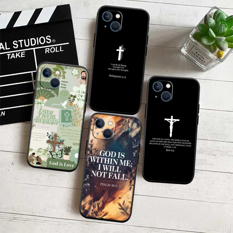 UP14 Bible verse Jesus Cross New High-End Shell Phone Case for OPPO A3 Pro A72 A74 A76 A77 A77S A78 A79 A94 A95 A18 A40M A58