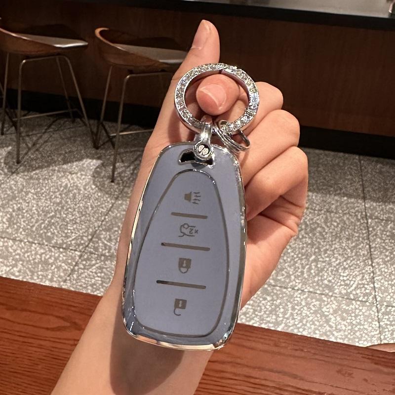 Чехол для брелока со стразовым шнурком для Chevy Chevrolet Malibu Equinox Traverse Camaro Cruze Blazer Volt Bolt Smart 4 кнопки