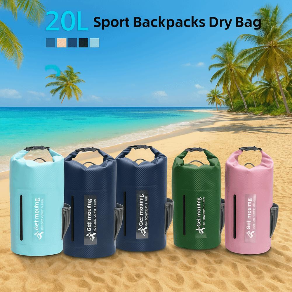 with Shoulder Straps Swimming Bucket Bag Large-Capacity Beach Backpack  Water-Splashing Festival