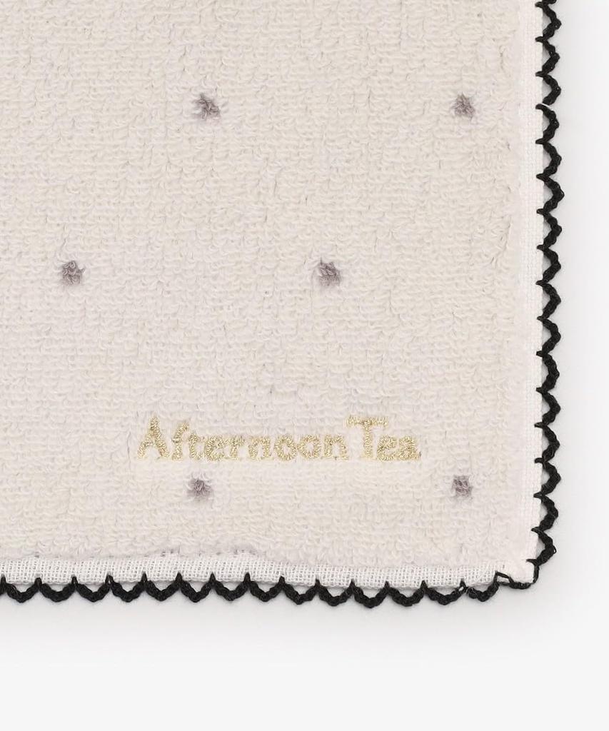 Чай AfternoonTea LIVING Ручное полотенце JR31 Точка Монохромное Мини-полотенце Белый [Afternoon Living]