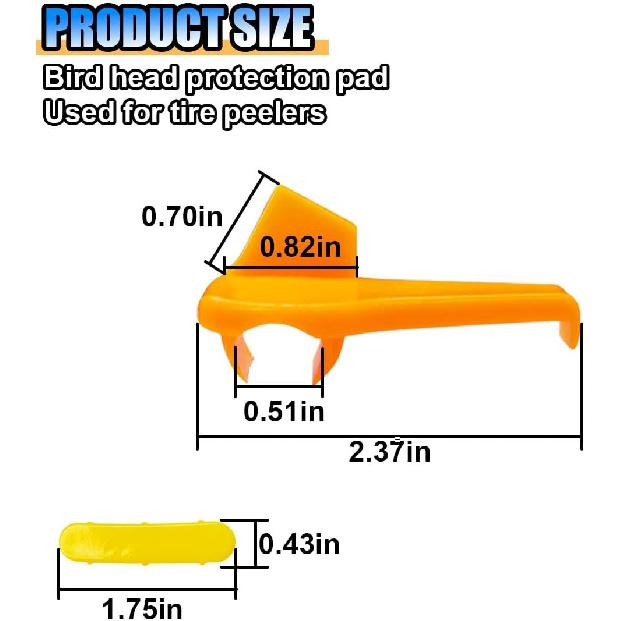 BDZMC 12PCS Car Tire Changer Plastic Insert, Wheel Side Protector Front & Rear Inserts Kit, Tire Machine Guard, Tire Mount Demount Duck Head