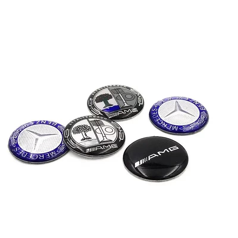 XDFMN1 Hot 2026 New For Benz 29mm Logo Car Multimedia Knob Emblem Badge Stickers For Mercedes Benz AMG W124 W140 W163 W203 W204 W205 GL