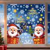 Pvc Christmas Festive Snowflake And Santa Static Stickers For Window Decoration