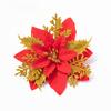 1pcs Christmas Gold Powder Simulation Flower Christmas Wreath Christmas Tree Decoration Accessories