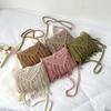 Fashion Cotton Woven Hollow Shoulder Crossbdoy Bags Female Summer Beach Bag Travel Small Tassel Handbag