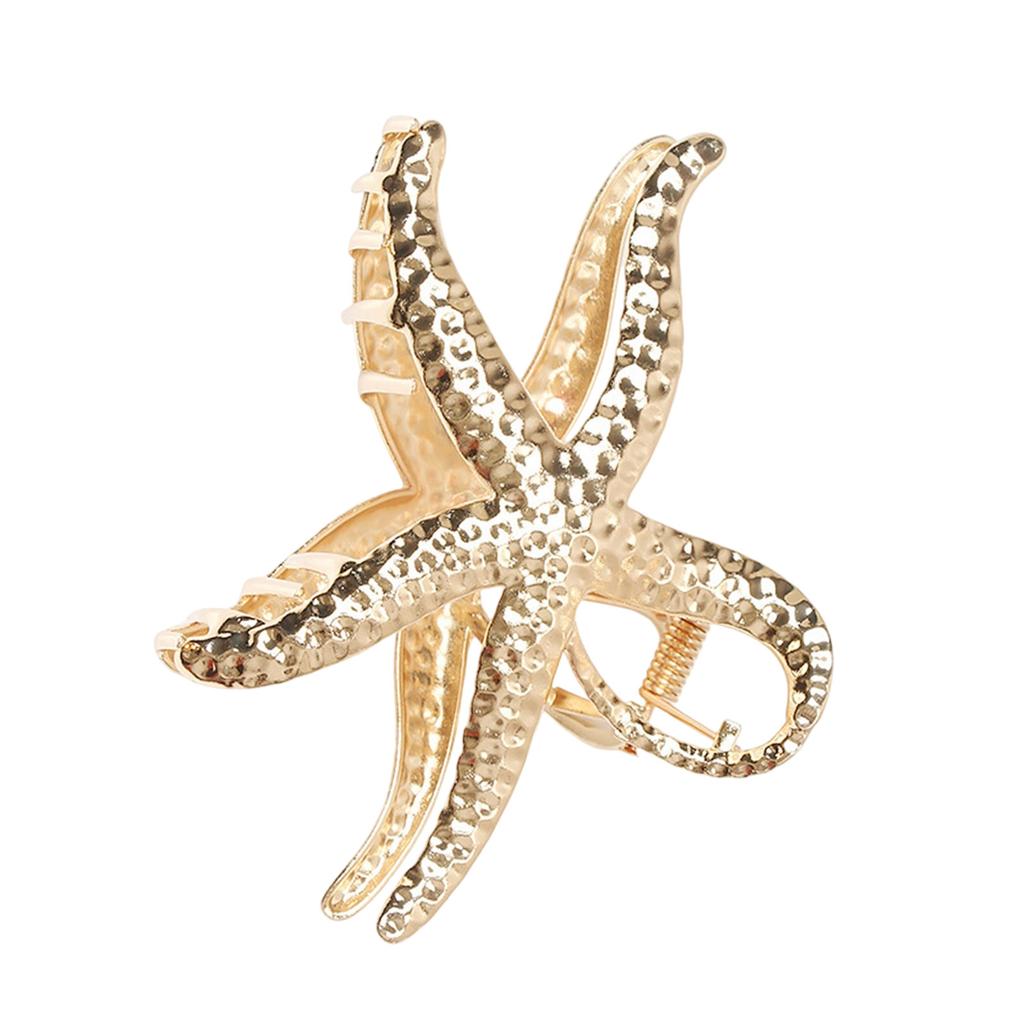 Stylish Starfish Hair Clip Durable Metal Hair Accessory For Women Elegant Updo And Low Ponytail