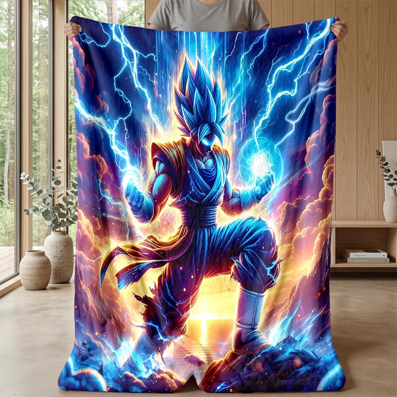 Naruto Printed Flannel Blanket Skin Friendly Warm Decorative Throw for Indoor Couch Bed Daily Use