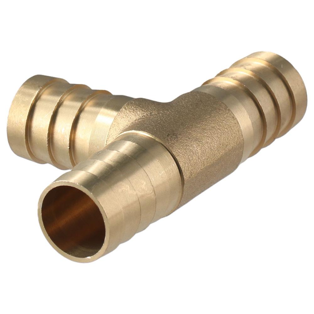 1/4" 5/16" 3/8" 1/2" 5/8" 3 Ways Brass Barb Hose Barbed Tee Connector Fitting Air Gas Water Fuel