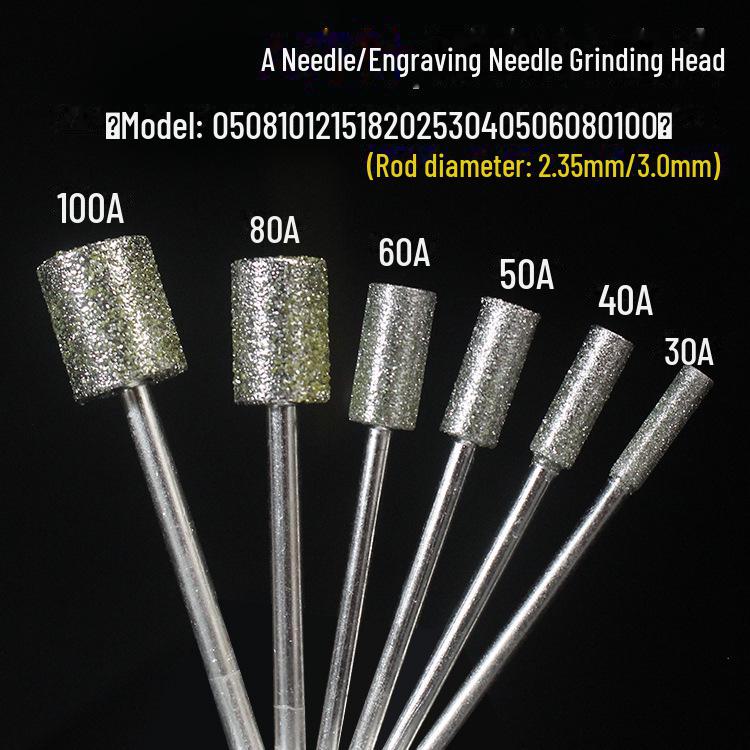 "Diamond Needle Drill Bit for Jade Carving: Precision Grinding and Punching Tool"