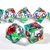 Набор игральных костей из смолы Светящийся песок, многогранные игральные кости Дракон и Подземелье, ролевая игра в стиле панк RPG Explorer MTG Pioneer Game Набор игральных костей DND