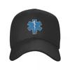 Punk Emt Star Of Life Baseball Cap for Women Unisex Breathable Paramedic Medic Ambulance Dad Hat Sun Protection