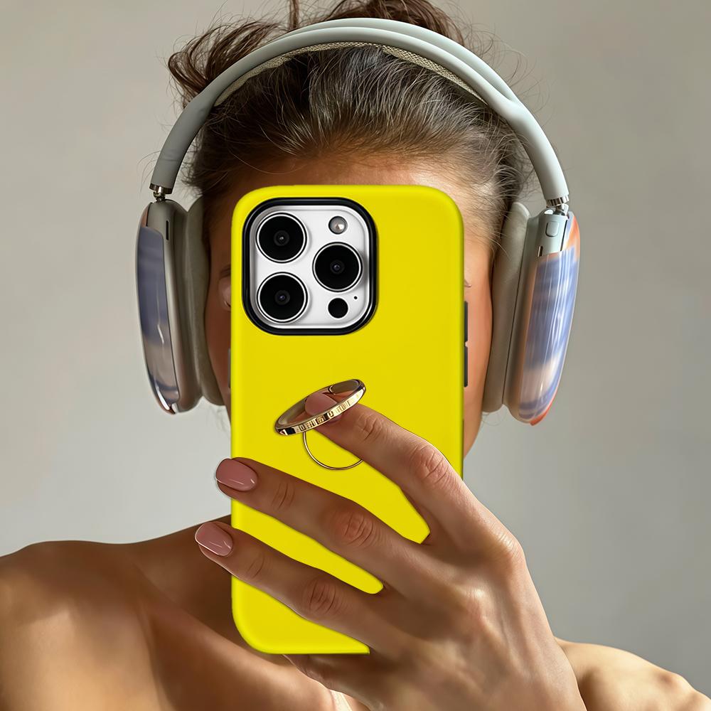 Желтый чехол для телефона для IPhone 17 16 15 14 13 Pro Max Plus, магнитный, однослойный, двухслойный, прочный
