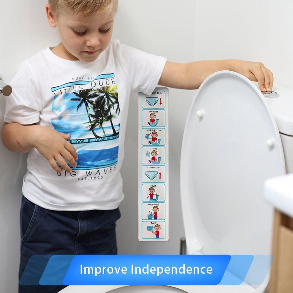 Toddler Training Kids Toilet Planner Life Skills Toilet Learning Aid Potty Training