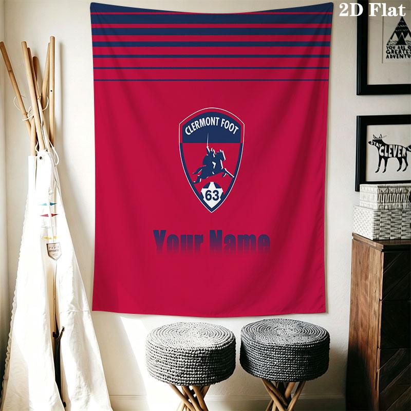 Custom Clermont Foot Wall Hanging Printed Fabric Blanket Decorative Tapestries for Bedroom Living Room Home Decor