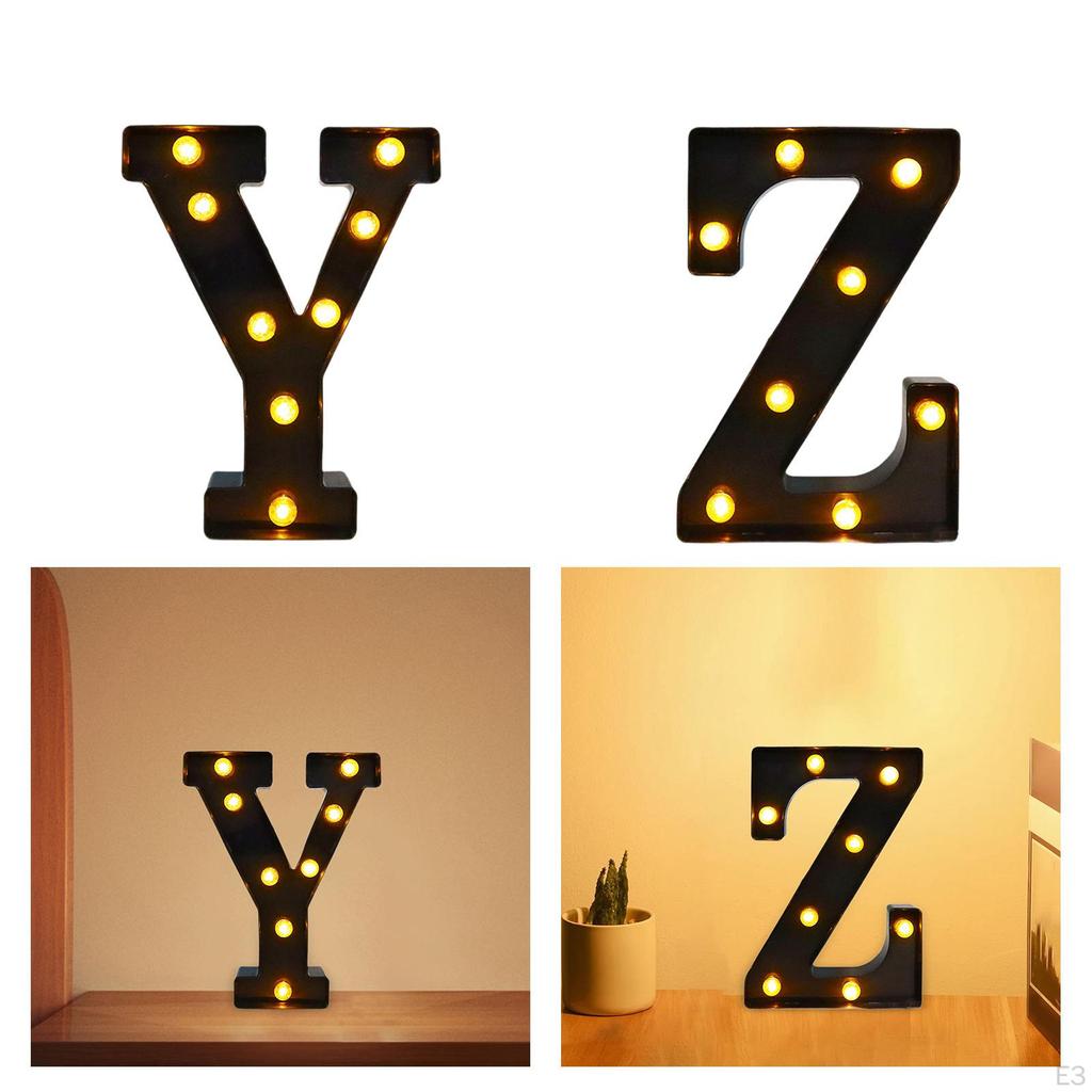 Alphabet Sign with LED Lights, Marquee Letter Display for Events