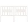 VidaXL Headboard White 146x4x100 Cm Solid Pine Wood 818671