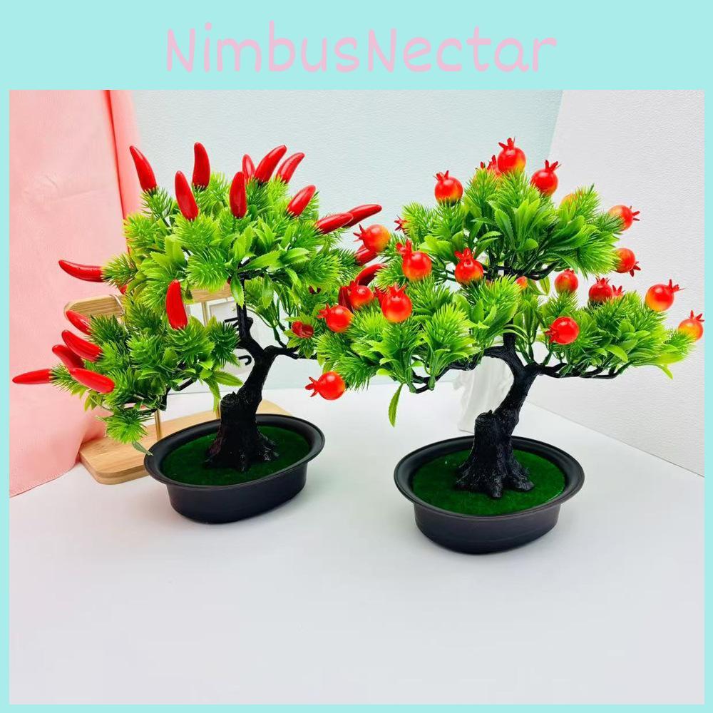 Pine Greeting The Guests Orange Simulated Fruit Potted Office Decoration Desk