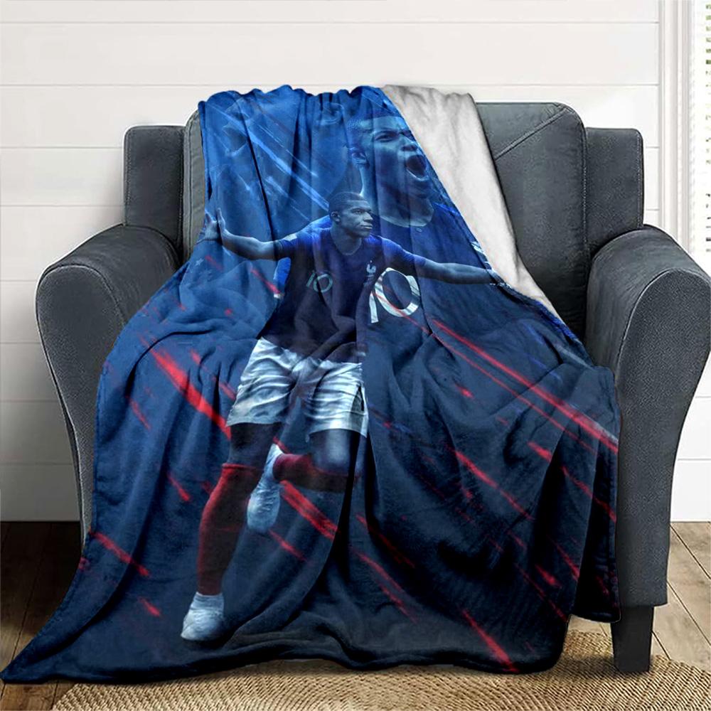 Star Player Kylian Mbappé Blanket Warmthful Decor Great for Chair Livingroom Office Chair for All Occasions Warmthful Decor