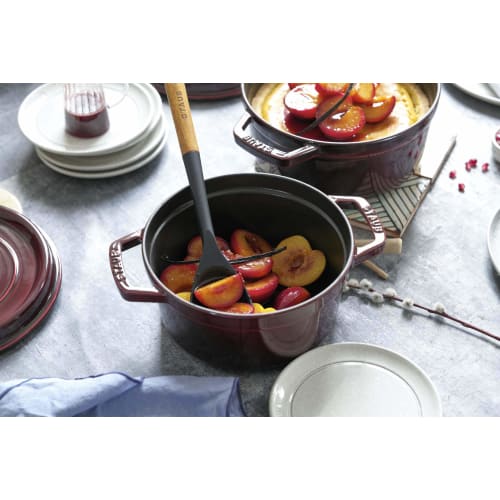 Staub Pico Cocotte Round, Grenadine Red, 22cm, Double-Handled Enamel Pot, Induction Compatible [Official Japanese Product] La Cocotte Round 40509-355