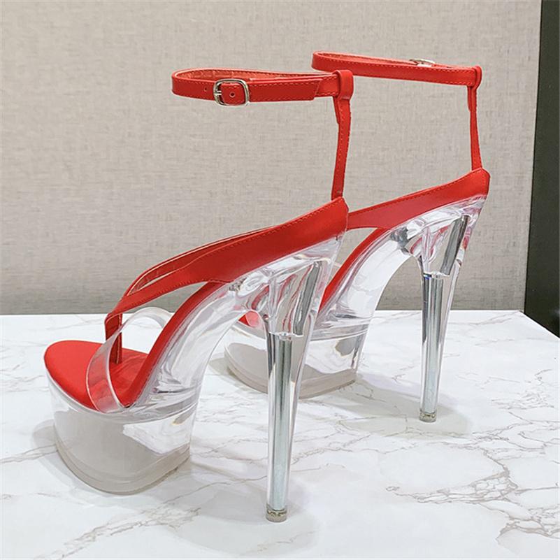 Женские туфли на высоком каблуке 14 см, фетиш-сандалии на платформе 4 см, женские стриптизерши, шлепанцы для подиума, прозрачные туфли для ночного клуба