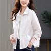 Женская рубашка с длинным рукавом из чистого хлопка - Популярная блузка осень/весна 2024