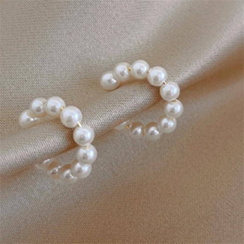 Pearl Ear Cuff Clip Earrings Non-Piercing Bone C-Shaped Ear Ring Without Puncture Minimalist Earrings For Women Jewelry