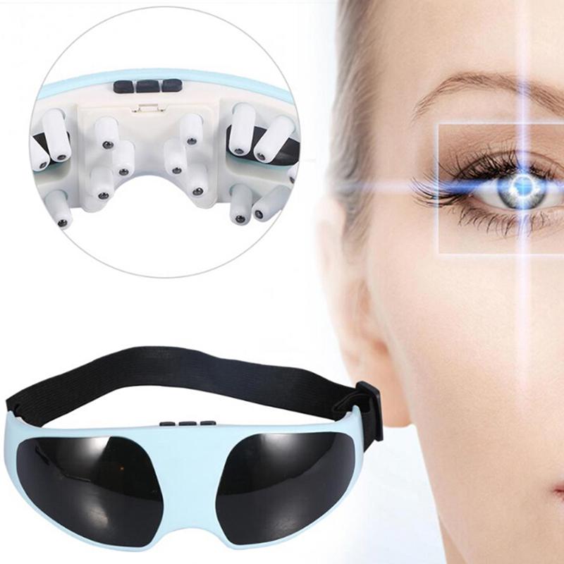 Электрическая магнитная вибрация, релаксация, антивозрастной массажер для ухода за глазами, очки на лбу