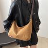 Vintage Inspired Large Capacity Tote Bag for Women Casual Solid Color Matte Leather Shoulder & Crossbody Bag
