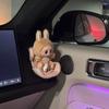 Labubu Car Seat Plush Doll Decor with Air Vent Clip, Cute Auto Accessories Gift for Women Men Kids, Car Interior Ornament
