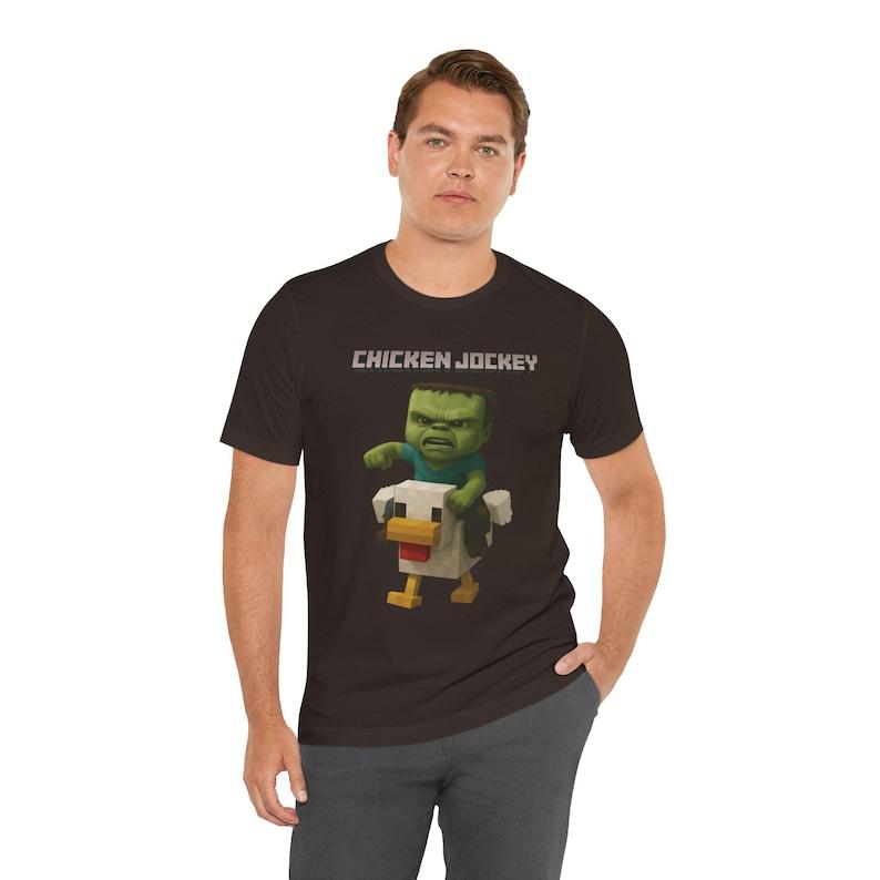 Chicken Jockey Gamer Tee Video Game Shirt Unisex TShirt Funny Gift For Gamers Casual Wear Gamer Humor Jersey